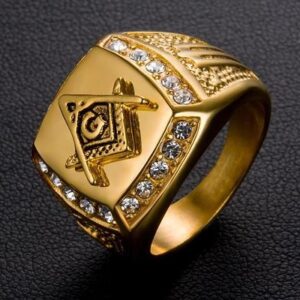Illuminati Gold Ring With Diamond Pellets