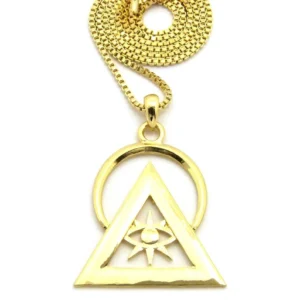 Buy Gold Plated Illuminati Necklace Online