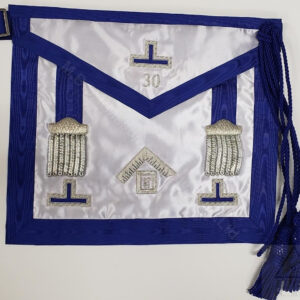 Style 8 Officers Apron Set made of Traditional White leather